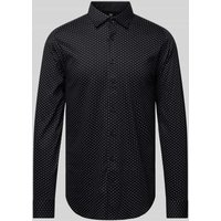 Desoto Slim Fit Business-Hemd mit Allover-Muster in Royal, Größe L von Desoto