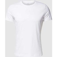 Desoto T-Shirt mit geripptem Rundhalsausschnitt in Weiss, Größe S von Desoto