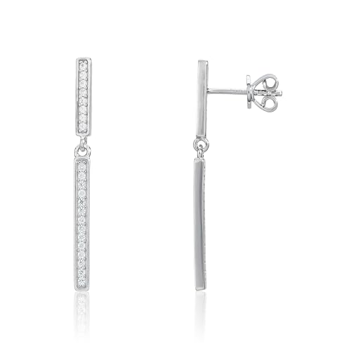 Desotos Damen-Ohrringe Stabform aus 925er Sterling Silber rhodiniert VNADESOJ-ER-0103 von Desotos