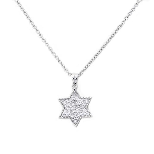 Desotos Halskette 45cm Sternanhänger Collier für Damen 925 Sterling Silber rhodiniert 1VNADESOJ-NL-0032 von Desotos