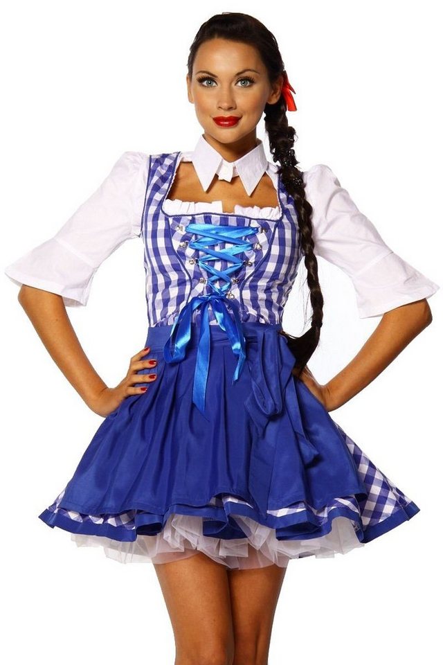 Dirndl Traditionelles Trachten Set Mini Dirndl Schürze kariert Oktoberfest von OTTO