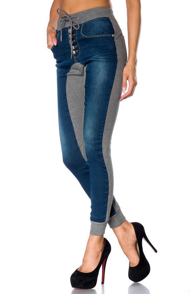 Jogginghose Jogginghose Selina Jeans-Einsatz Hose Sporthose Stretchhose von OTTO