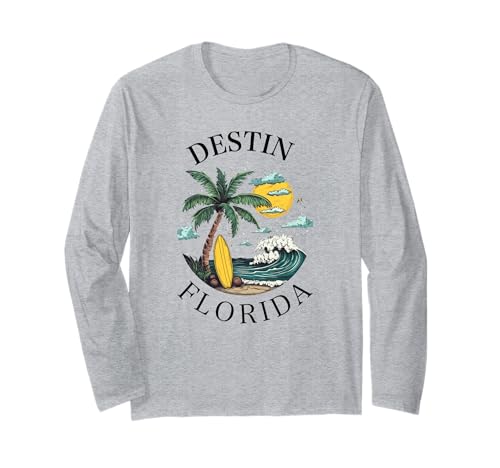 Destin Florida Souvenir Herren Damen Mädchen Jungen Jugend Kinder Langarmshirt Destin Florida Souvenir Herren Damen Mädchen Jungen Jugend Kinder Langarmshirt von Destin Florida Souvenir Floridian Reminder