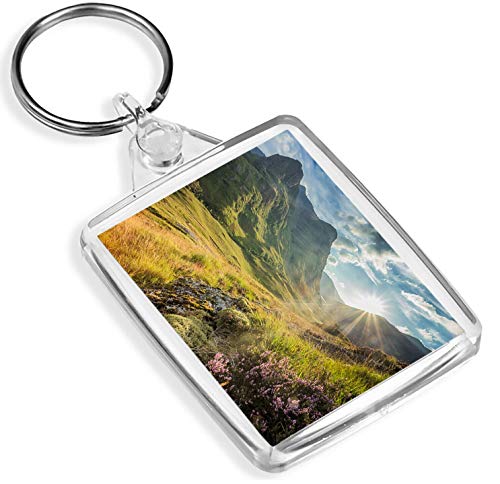 Ziel Vinyl Keyrings Glencoe Mountains Highlands Schottland Schlüsselanhänger Sonnenaufgang Sonnenuntergang Reise-Geschenk # 16116 von Destination Vinyl Keyrings