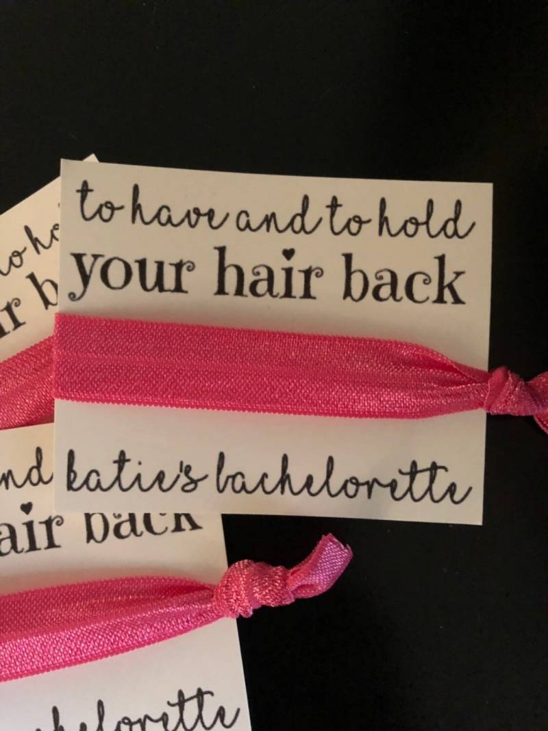 Junggesellinnenabschied /Haare Haben Und Zurückhalten/Gastgeschenke/Haargummi/Bachelorette/ von Destinationxo