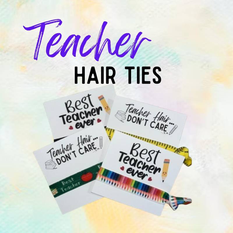 Lehrerin Haarkrawatten, Lehrer Geschenk, Bester Aller Zeiten, Danke Lehrer, Schul Geschenk Für Haargummi, Individuelles von Destinationxo