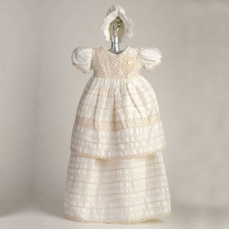 Sale - Handgefertigtes Seiden-Waben-Taufkleid Mit Haube, Taufseidenkleid, Taufkleid Mädchen, Baby-Segenskleid Sale - Handgefertigtes Seiden-Waben-Taufkleid Mit Haube, Taufseidenkleid, Taufkleid Mädchen, Baby-Segenskleid von DetailsandTraditions