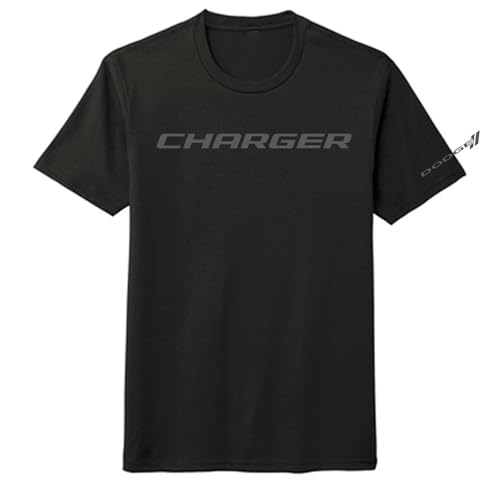 Detroit Shirt Company Herren Dodge Charger Blackout T-Shirt - Schwarz - Groß von Detroit Shirt Company