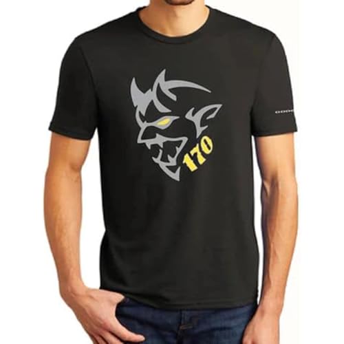 Dodge Challenger 2023 SRT Demon 170 T-Shirt für Herren, 100% Baumwolle, Schwarz, Schwarz, XL von Detroit Shirt Company