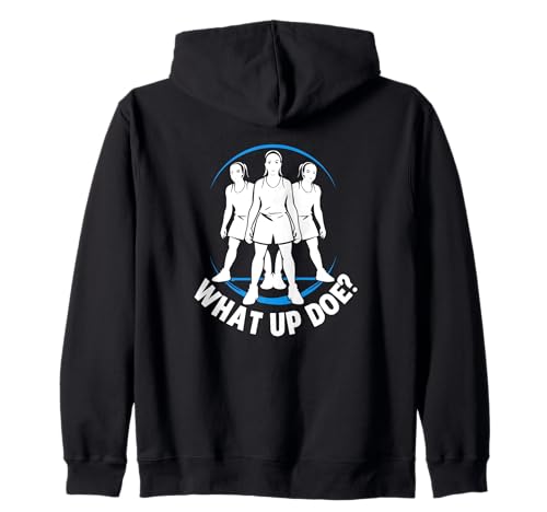 Mädchen Basketball What Up Doe | Vintage Detroit Michigan Kapuzenjacke von Detroit Soul: Area Code 313 Style