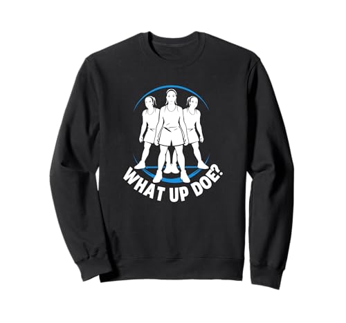 Mädchen Basketball What Up Doe | Vintage Detroit Michigan Sweatshirt von Detroit Soul: Area Code 313 Style
