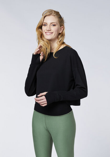 Detto Fatto Cropped Yoga-Sweatshirt aus Micro-Sweat von Detto Fatto