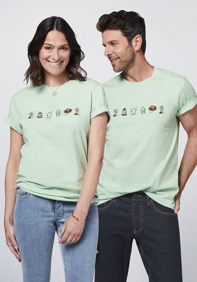 Detto Fatto Print-Shirt im „Nature to Nature“-Design von Detto Fatto