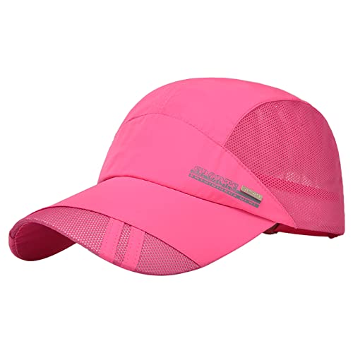 Detwen Baseball Cap Atmungsaktive Snapback Caps Sommer Schirmmütze Sonnenschutz Pink von Detwen