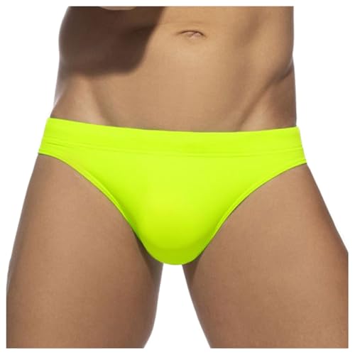 Detwen Herren Sportliche Schwimmhose Swimwear für Strand Pool Urlaub Boardshorts mit Tunnelzug Gelb Etikett Größe 2XL/ EU Größe XL von Detwen