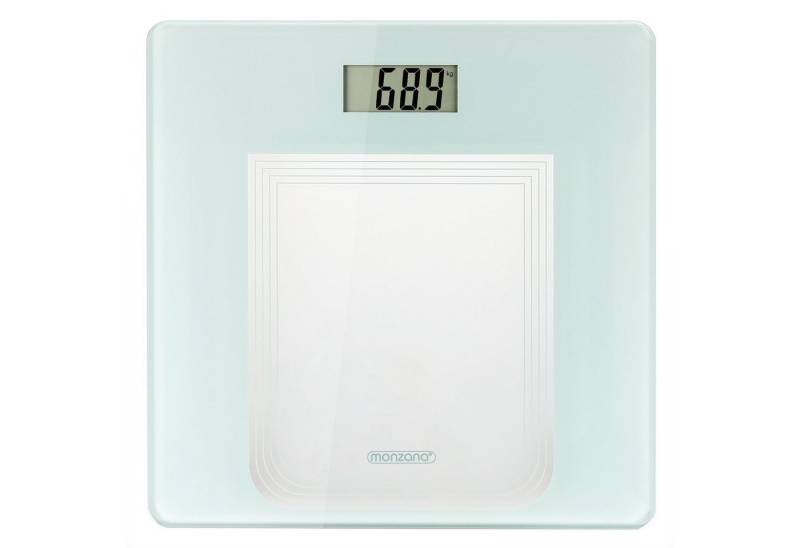 Deuba Personenwaage, hochpräzise DMS-Sensoren LCD Display Step-On-Technologie bis 180kg von Deuba