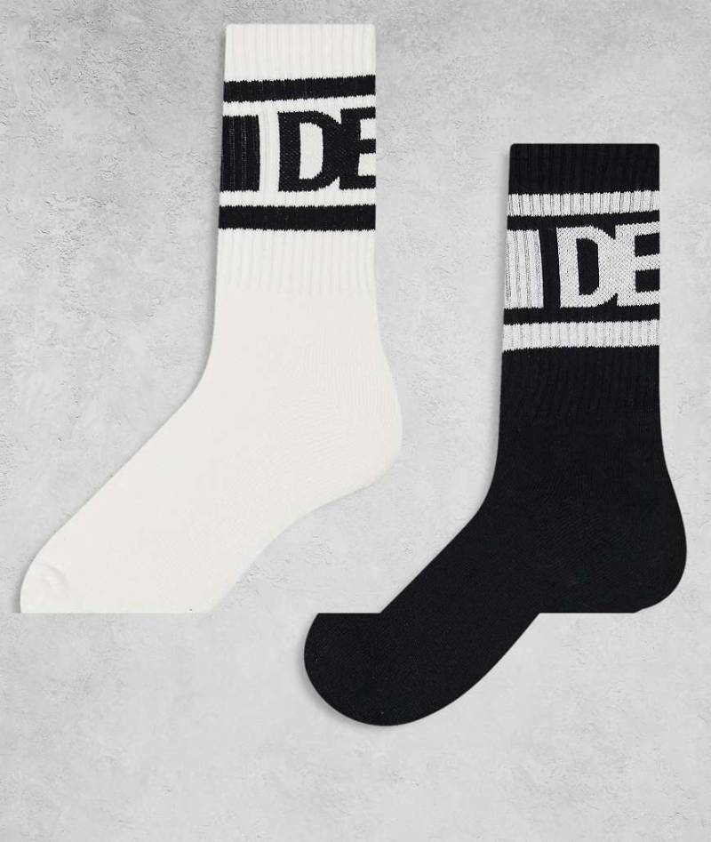 Deus Ex Machina - Based - 2er-Pack Socken in Schwarz und Weiß-Bunt Deus Ex Machina - Based - 2er-Pack Socken in Schwarz und Weiß-Bunt von Deus Ex Machina
