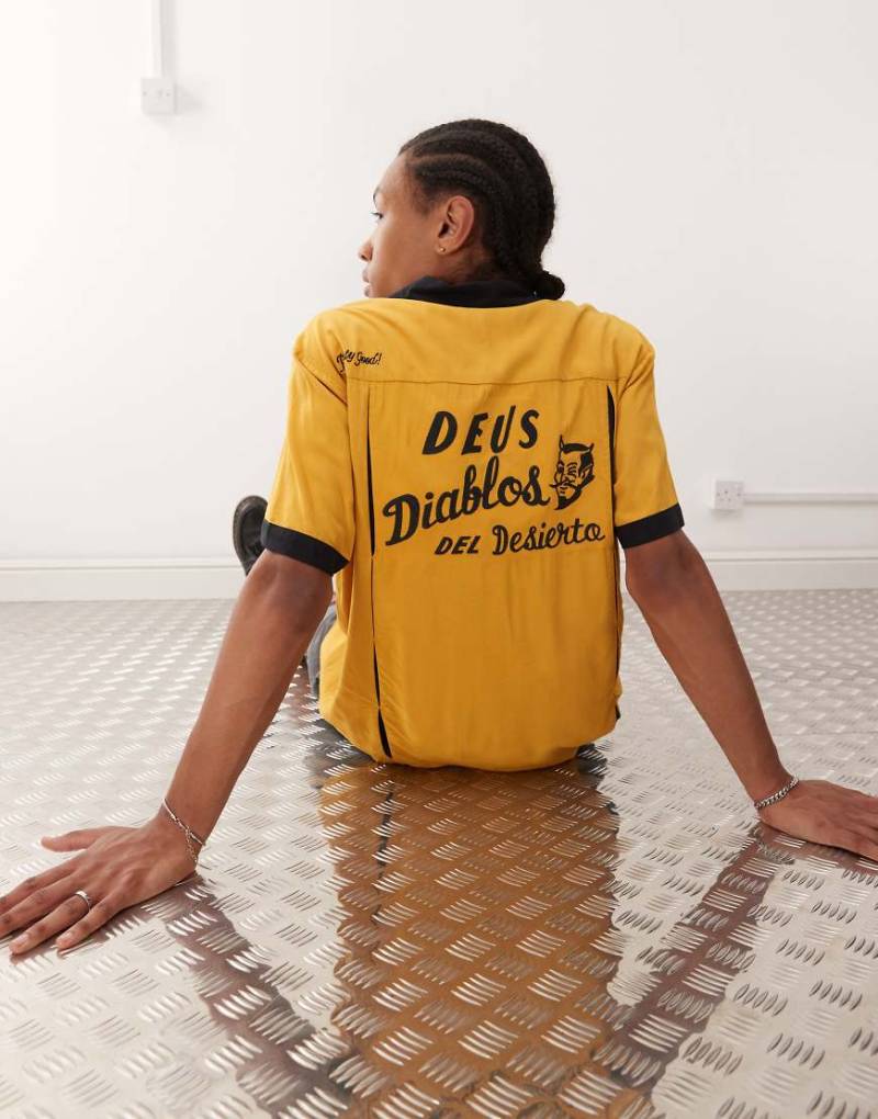 Deus Ex Machina - Diablo - Bowlinghemd-Gelb von Deus Ex Machina