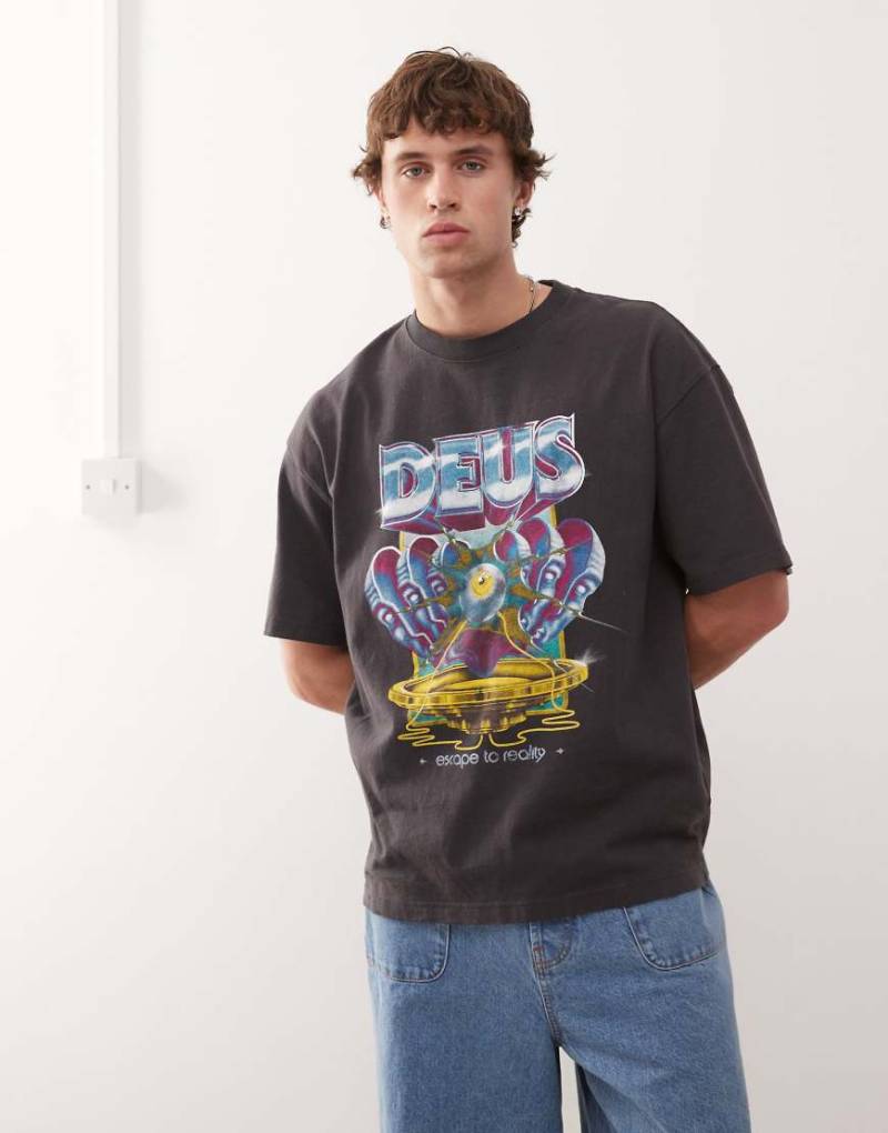 Deus Ex Machina - Great Escape - T-Shirt in Grau mit Grafikprint von Deus Ex Machina