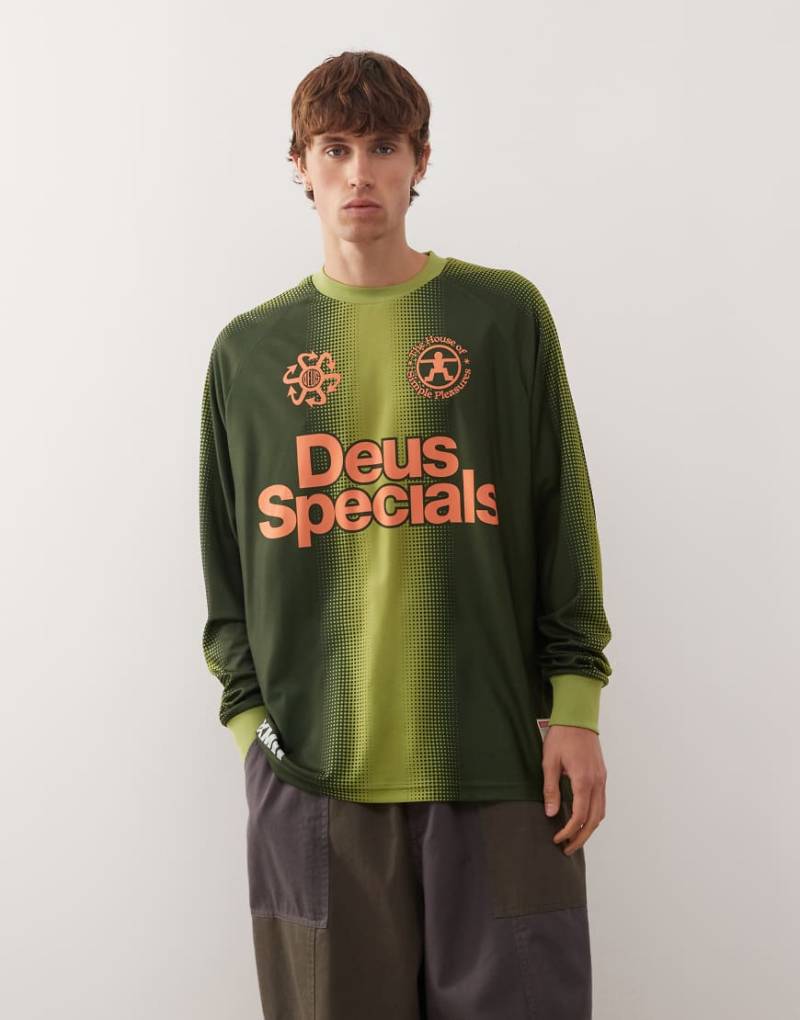 Deus Ex Machina - Hangout - Langärmliges Trikot in Grün mit Motocross-Design von Deus Ex Machina