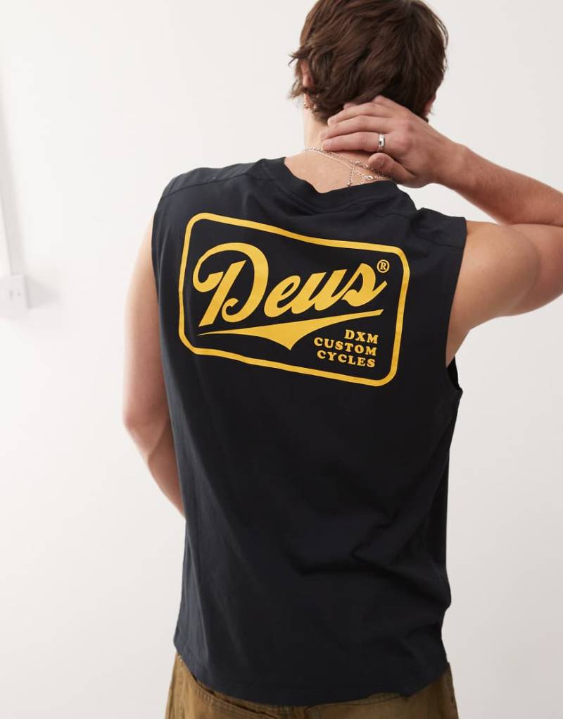 Deus Ex Machina - Phase - Trägertop in Schwarz mit Print von Deus Ex Machina
