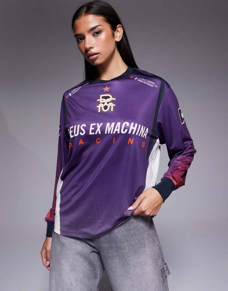 Deus Ex Machina - Renegade - Langärmliges Motocross-Trikot in Lila von Deus Ex Machina