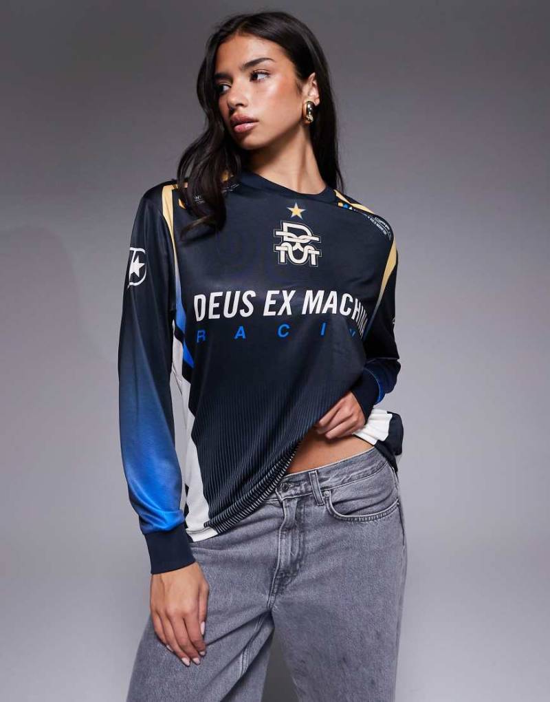 Deus Ex Machina - Renegade - Langärmliges Motocross-Trikot in Schwarz von Deus Ex Machina