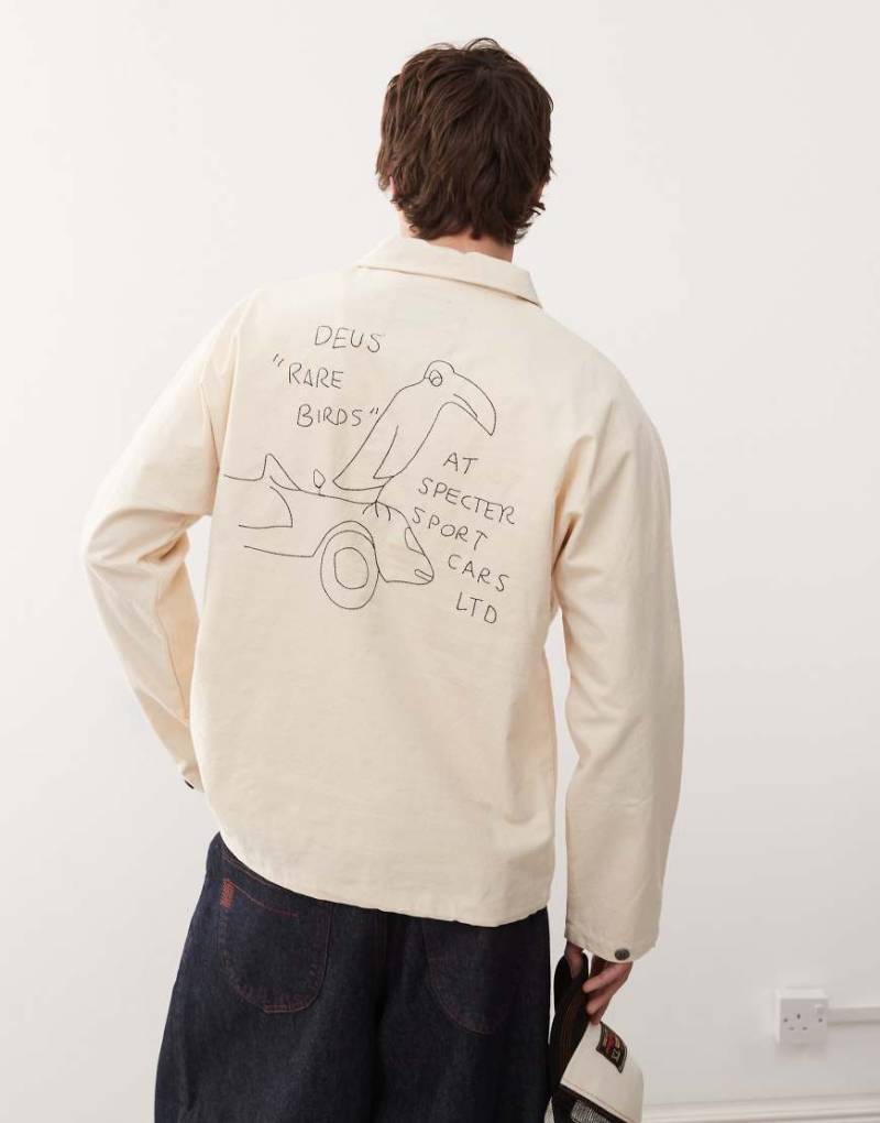 Deus Ex Machina - Specter - Kittelhemd in Creme-Weiß von Deus Ex Machina