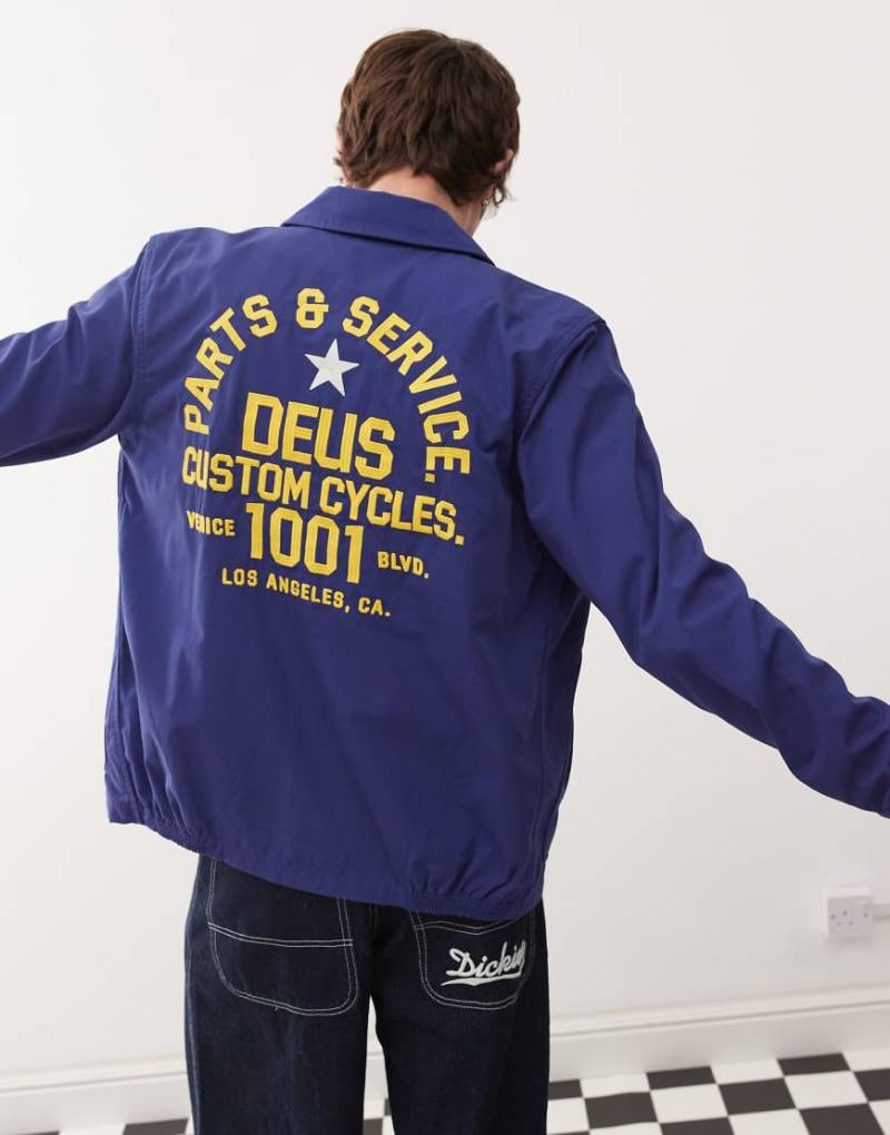 Deus Ex Machina - Teller Drizzler - Bestickte Jacke in Blau von Deus Ex Machina