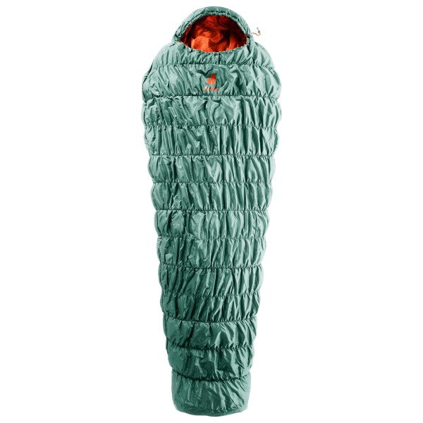 Deuter - Exosphere +4° - Kunstfaserschlafsack Gr 220 x 73-90 x 45-56 cm - Long sage / paprika von Deuter