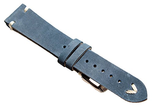Sulla 20mm Herren Leder Vintage Uhrenarmband BS weiße Naht Marine blau Sulla 20mm Herren Leder Vintage Uhrenarmband BS weiße Naht Marine blau von DEUTSCH