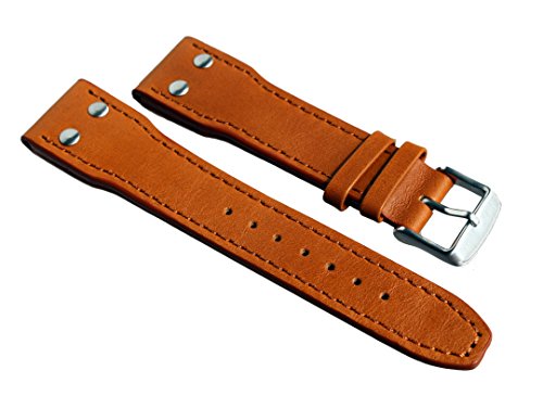 Sulla 22mm Fleigerband Kalbsleder Uhrenarmband Pilot IW hell braun mit Nieten Sulla 22mm Fleigerband Kalbsleder Uhrenarmband Pilot IW hell braun mit Nieten von DEUTSCH