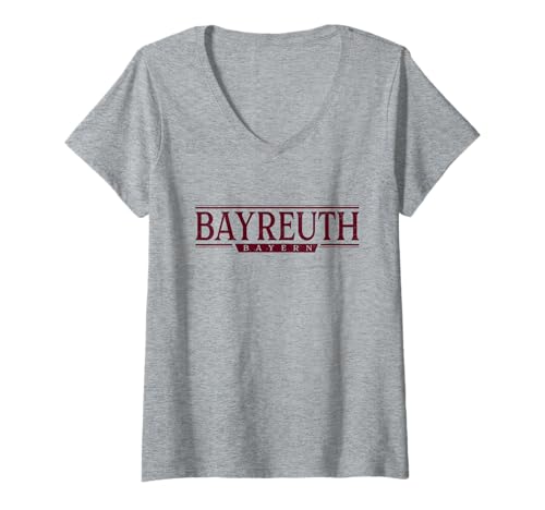Damen Bayreuth Deutschland - Bayreuth Bayern Deutschland Label T-Shirt mit V-Ausschnitt Damen Bayreuth Deutschland - Bayreuth Bayern Deutschland Label T-Shirt mit V-Ausschnitt von Deutsche Klassiker
