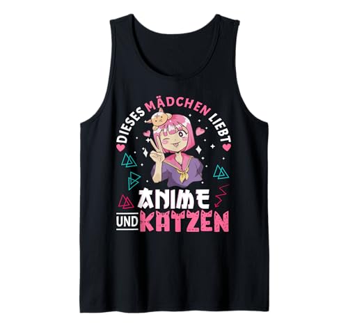 Anime Merch Katzen Damen Mädchen Kinder Anime Tank Top Anime Merch Katzen Damen Mädchen Kinder Anime Tank Top von Deutscher Anime Merch Otaku Co.