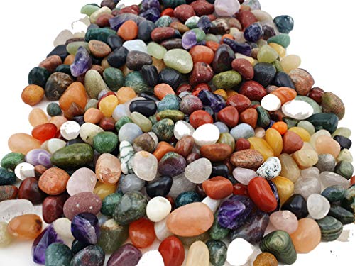 Edelstein Set im Beutel - Bunte Tommelsteinmischung verschiedene Größen - Natürliche Edelsteine zur Dekoration zu Hause, als Geschenkidee für Kinder, Heilstein oder Vieles mehr (M) von Deutsches Mineralienmuseum