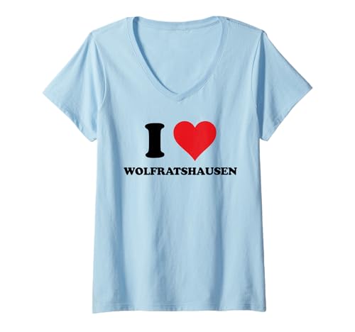 Damen I Heart Wolfratshausen Germany Love German Souvenir Item T-Shirt mit V-Ausschnitt von Deutschland Cities Towns Merch Tees And Stuff