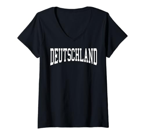 Damen Deutschland College Style T-Shirt mit V-Ausschnitt Damen Deutschland College Style T-Shirt mit V-Ausschnitt von Deutschland Designs
