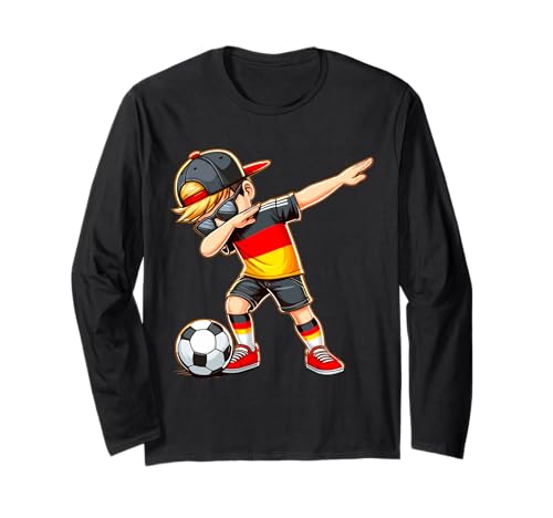 Dabbing Deutschland Junge Boy mit Sonnenbrille Dab Flagge Langarmshirt von Deutschland Flagge Junge Store