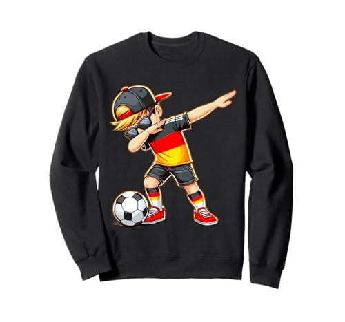 Dabbing Deutschland Junge Boy mit Sonnenbrille Dab Flagge Sweatshirt von Deutschland Flagge Junge Store