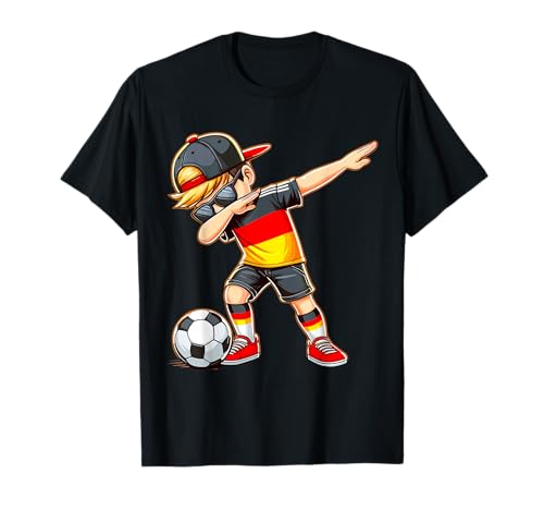 Dabbing Deutschland Junge Boy mit Sonnenbrille Dab Flagge T-Shirt von Deutschland Flagge Junge Store