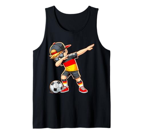 Dabbing Deutschland Junge Boy mit Sonnenbrille Dab Flagge Tank Top von Deutschland Flagge Junge Store