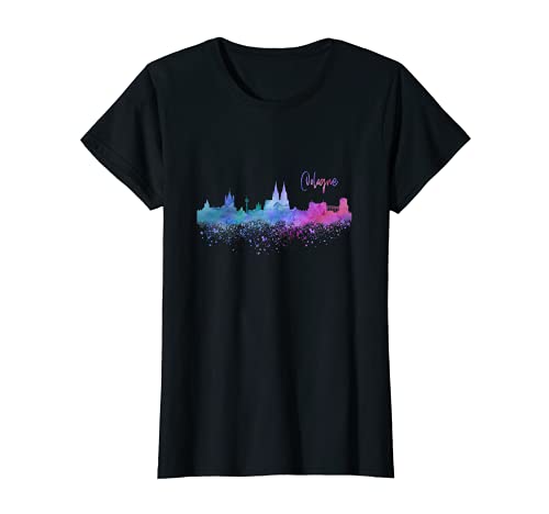 Damen Skyline von Köln T-Shirt von Deutschland Köln Skyline