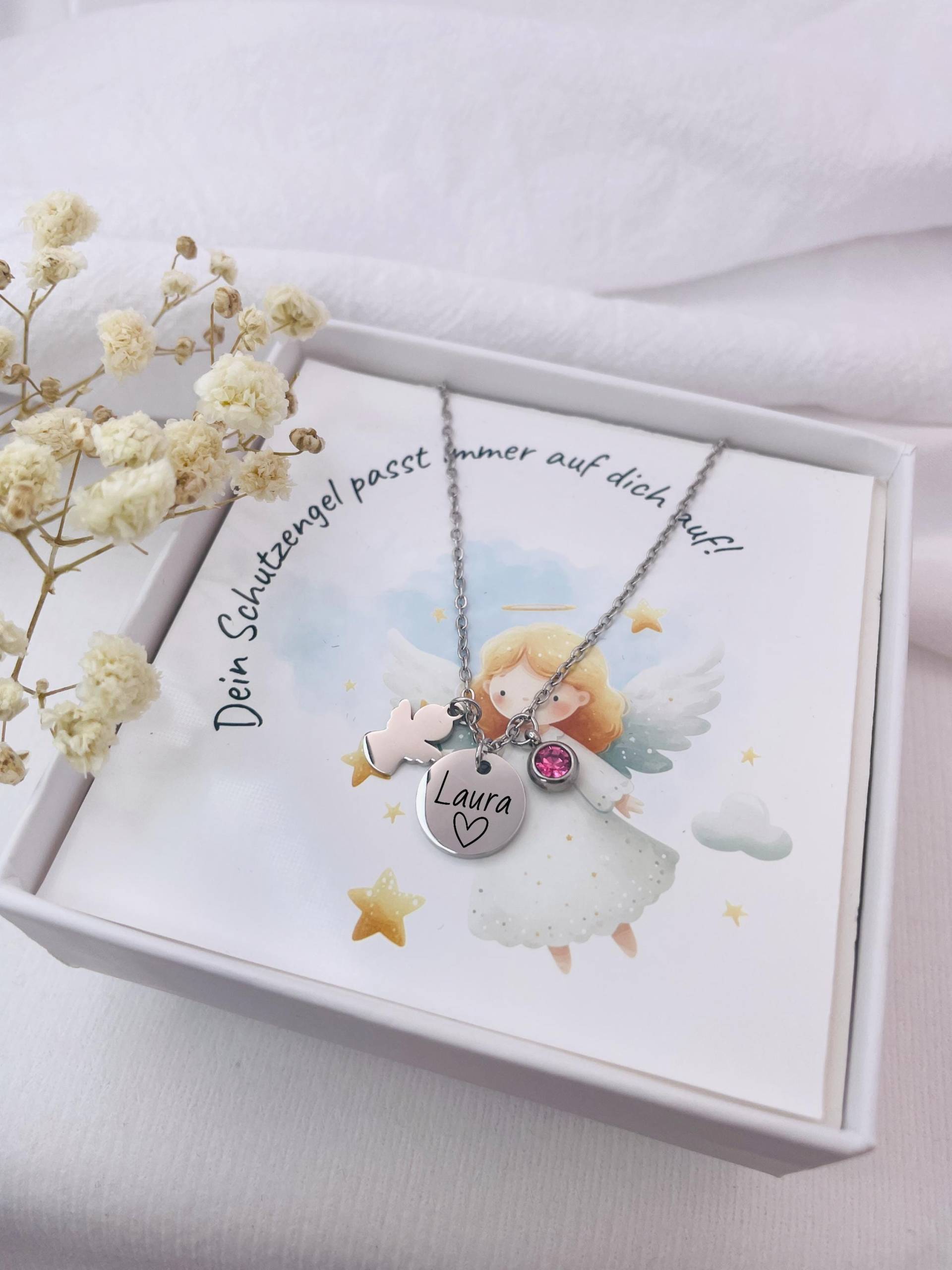 Halskette Mit Schutzengel Anhänger-Kleiner Engel-Taufkette-Edelstahl| Silber, Gold-Mutmacher - Glücksbringer-Geschenk Schulanfang-Schultüte Halskette Mit Schutzengel Anhänger-Kleiner Engel-Taufkette-Edelstahl| Silber, Gold-Mutmacher - Glücksbringer-Geschenk Schulanfang-Schultüte von DevSchmuck