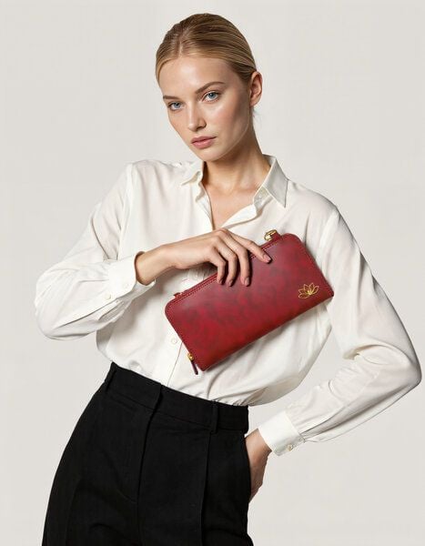 DEVA PETA-Approved Vegane Leder Handtasche | Langes Portemonnaie & Umhängetasche | Pflanzenbasiert, RFID-gesichert, Limitierte Edition von Deva