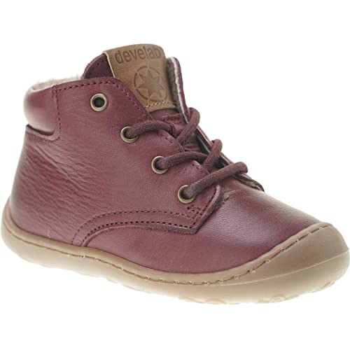 Develab Lauflerner weiches Leder Lammfellfutter Schnürer fällt klein aus Gr.20-26 weinrot EUR 22 von Develab