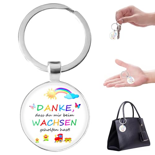 Devenirriche Lehrer Geschenk, Rund Schlüsselanhänger Geschenk Schlüsselanhänge Glücksbringer für Lehrerinnen Abschluss Geschenk von Devenirriche