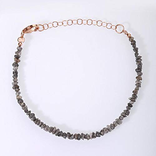 8 Zoll Rohdiamant Rohdiamant Armband Grau Geburtsstein für Frauen Edelstein, 8 inches, Edelstein von Devgemsandjewels