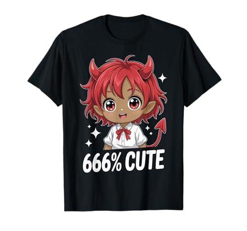 Halloween Anime Devil Black Girl 666 Süße Kinder Damen Mädchen T-Shirt Halloween Anime Devil Black Girl 666 Süße Kinder Damen Mädchen T-Shirt von Devil Halloween Anime Tees NYC