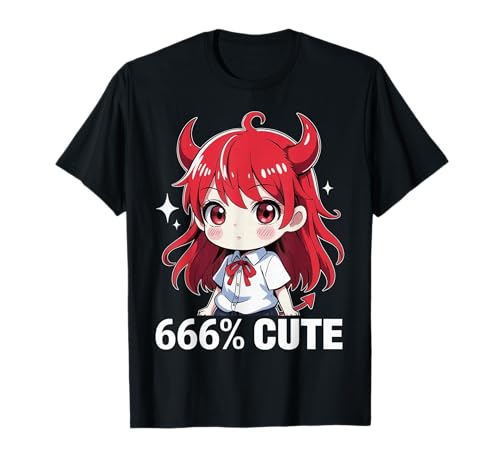 Halloween Anime Devil Girl 666 Süße Kinder Damen Mädchen T-Shirt Halloween Anime Devil Girl 666 Süße Kinder Damen Mädchen T-Shirt von Devil Halloween Anime Tees NYC