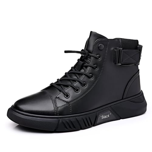 DevilAngel Italienische Herren-Stiefel aus Kaschmirleder, Schwarz, 44 EU von DevilAngel